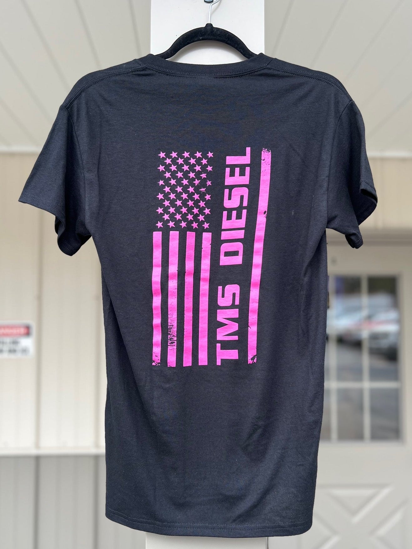 Black with Pink Logo (Short Sleeve)