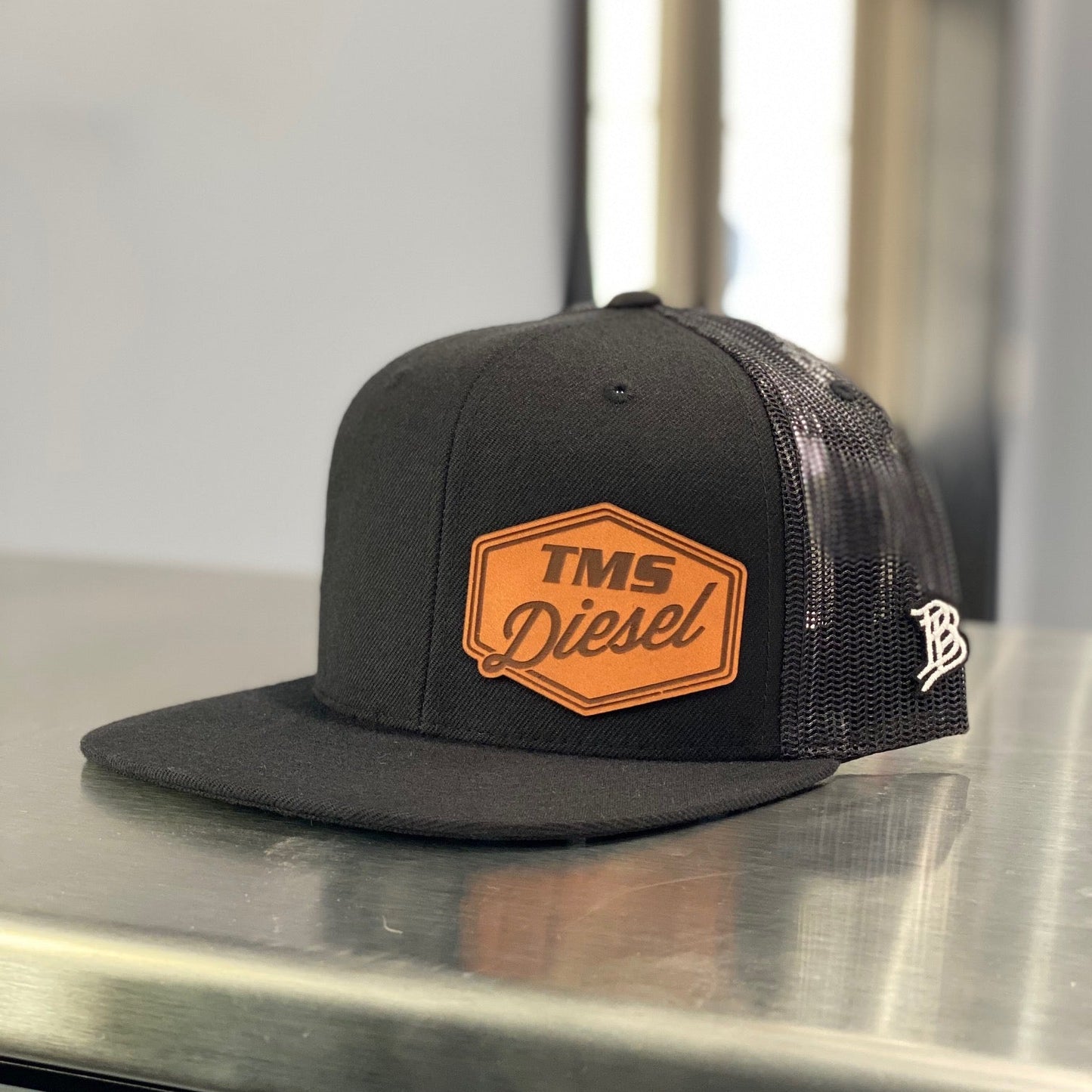 Black Flat Trucker Hat