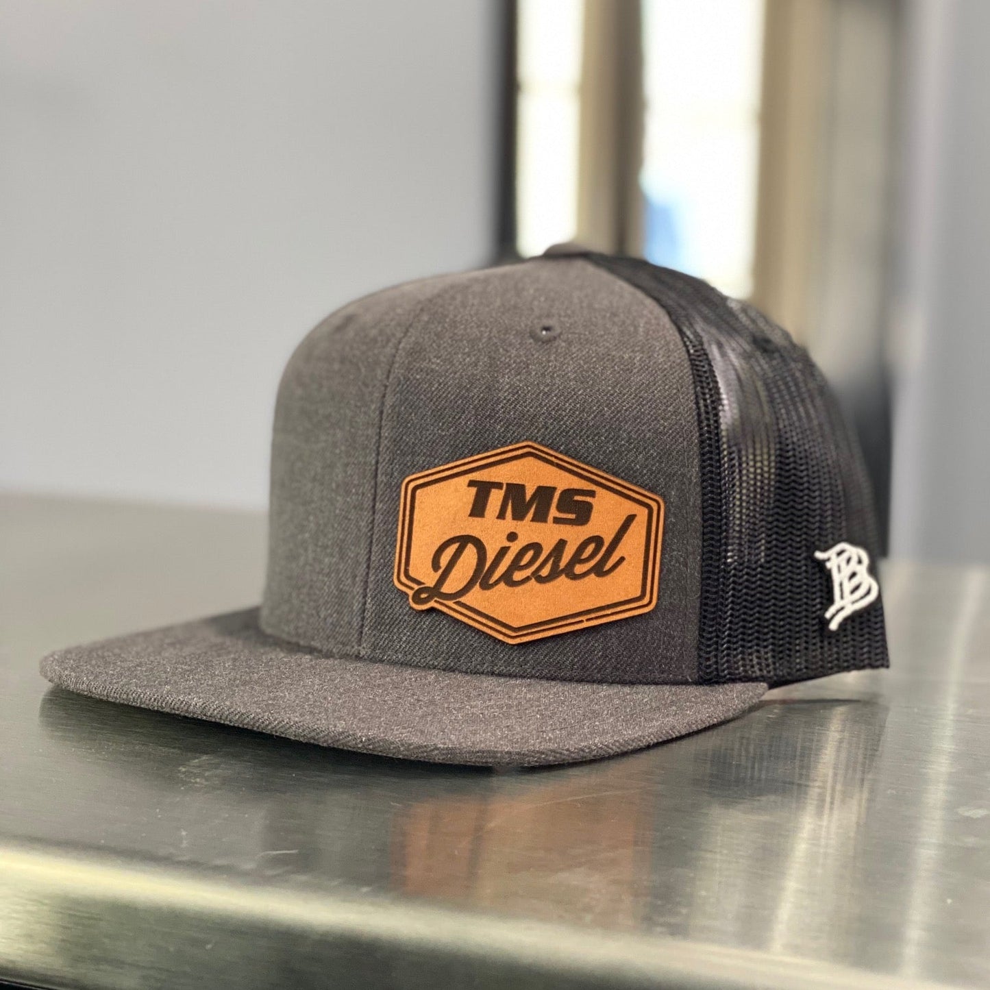 Charcoal Flat Trucker Hat