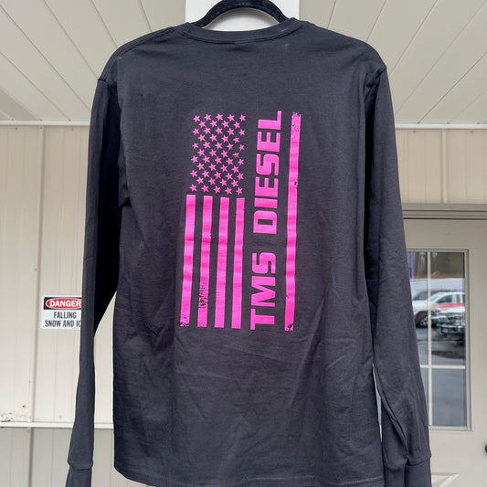 Black with Pink Logo  (Long Sleeve)