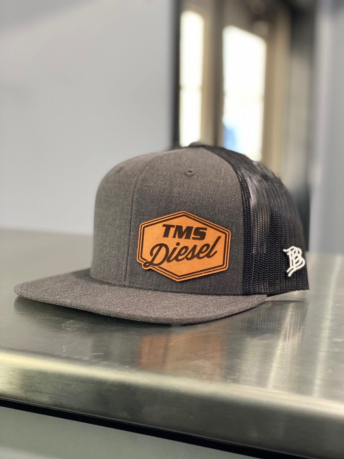 Charcoal Flat Trucker Hat